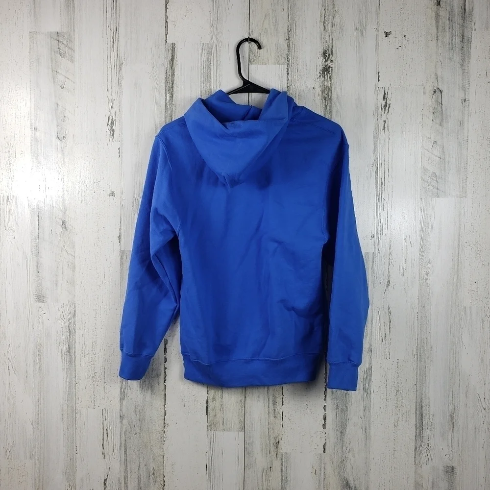 boys port and company basic blue hoodie youth size large